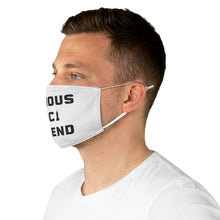 Unisex White Fabric Face Mask -- Famous F*cking Legend