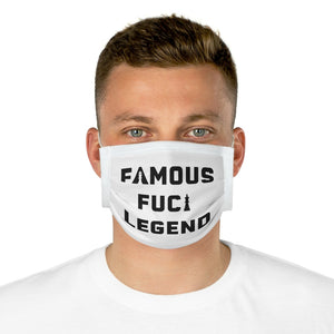 Euro Version, Unisex Cotton White Face Mask -- Famous F*cking Legend